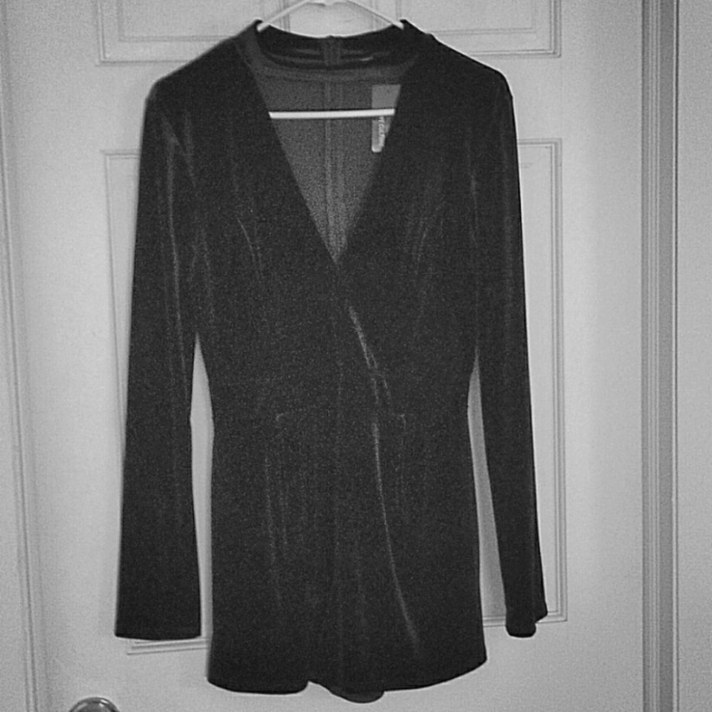 Love Culture Black "Velvet" Romper